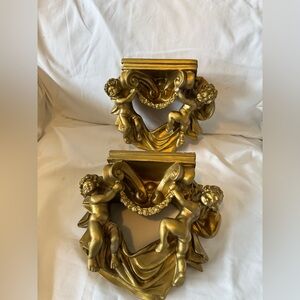 Gold Cherub Wall Sconces